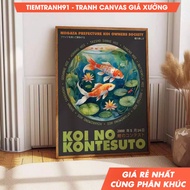 Wall painting, Graceful Koi Japan Koi Fish Exhibition Paintings 2000 Koi Love Contest Wall Posters, 