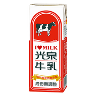 【光泉】100%成份無調整保久乳-全脂牛乳200ml(24入/箱) x 2箱