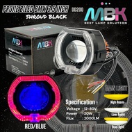 BILED Projector Headlight 3.5 Inch Shroud Black