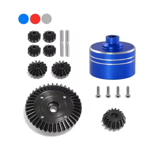 Metal Differential Case and Steel Differential Gear Set for Tamiya TT02 TT02B XV02 1/10 RC Car Upgra