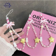 Phone Chain Japanese-Korean Strap Bow Beads Hanging Camera Ccd Keychain Rope