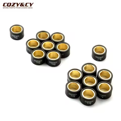 8pc Variator Racing Roller Weights 15g 17g 25x15mm For Yamaha Yp400 Majesty Abs 400cc Xp T-Max 500cc