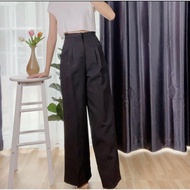 High-Waisted Wide-Leg Pants Work With Pleated Details Front Hook Small Waist Girl Big Hips Can Wear 