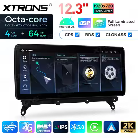 XTRONS 12.3'' Car Multimedia Player For BMW X3 F25/ X4 F26 NBT/CIC/EVO System Android 14 with Global