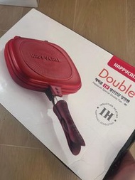 (90% New) 韓國石墨烯鈦雙面鍋(標準雙面鍋-紅)  Double-sided Fry Pan