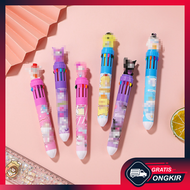 Gratis Ongkir - Pulpen Gel Mekanik 10 Warna / Desain yang Menarik dan Keren
