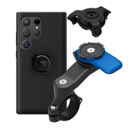 Quad Lock Motorcycle Handlebar Phone Mount Kit with Vibration Dampener and Galaxy MAG Case