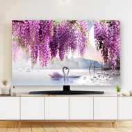 [Large Size]New Style tapestry TV Dust Cover Elastic Hanging TV Cover Cloth remote control Computer cover32 37inch 43inch 47inch 50inch 55inch 60inch 65inch 70inch 75inch smart tv Scenic picture122012