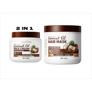 SADOER_OFFICIAL SADOER 2-in-1 Moisturizer Set – Face & Body Cream 300g + Hair Mask 500g | Total Care