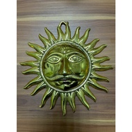 WH71 white metal sun decor wall hanging - Antique finish- 9.5 x 9.5 inches