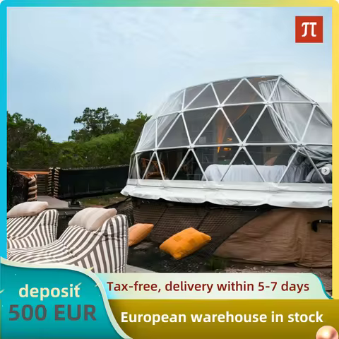 6M Durability Geodesic Dome PVC Tent Spherical Tent Hotel Resort Outdoor Luxury Glamping Dome Starry