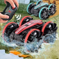 Amphibious Dual Mode 4 Channels Boat RC Car 2.4G Radio Remote Control Vehicles High-speed Drift Boys Toys for Children Kids Ship Girls 3 4 5 9 12 Years Old Gifts Swimming Pool Bath