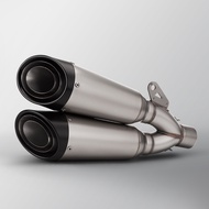 C26 motorcycle universal exhaust pipe cbr500r R3 Z900 mt15 450sr c26 modified double exhaust tail se