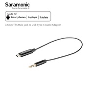 Saramonic SR-C2001 3.5มม.TRS ชายสายเคเบิลอะแดปเตอร์ Type-C (20ซม.) สำหรับ Samsung Xiaomi Oppo อุปกรณ์ Type-C