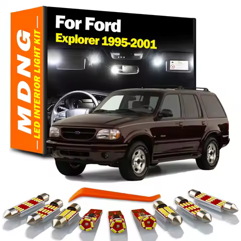 MDNG 11Pcs Canbus For Ford Explorer 1995 1996 1997 1998 1999 2000 2001 Car Bulbs LED Interior Readin