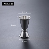 Ly đong 2 đầu - Jigger 2 đầu chất liệu PC inox thực phẩm pha chế định lượng vạch chia - HVL TEA