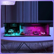 Mippos 1/64 Xe Nhà Để Xe trưng bày mô hình Trường Hợp Bãi Đậu Xe Diorama Cơ Sở Xe mô hình đúc Dioram