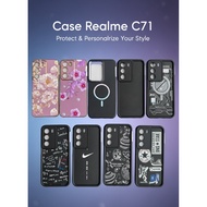 Realme C71 C73 Aesthetic Cute Cartoon Character Softcase Casing Realme C71 C73 Shockproof Pink Black