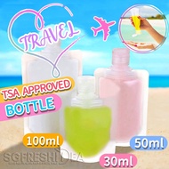 Soft Travel Size Storage Bottle Container Disposable Shampoo Pouch Bag Refill Pump Spray Squeeze Bottles Set Toiletries