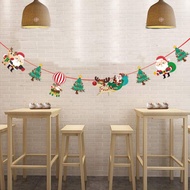 Gratis Ongkir - Banner Desain Natal / Tirai Natal / Banner Flag Natal / Tirai Warna Warni Dekorasi