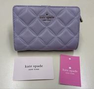 Kate Spade 紫色菱格 中銀包