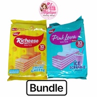 Richese Cheesy cheese and Pink Lava Wafer Bundle
