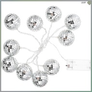 Home Decor 10 LED Fairy Lights Disco Hanging Mirror Reflective Mini junshaoyipin