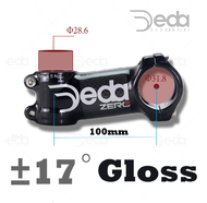 Deda Zero 2 Gloss White/Matte Black Alloy+Carbon Road/MTB Bike Stem 6/17 Degree Bicycle handlebar Pa