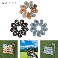Adepe 9x Golf Iron Head Covers Set Outdoor Equipment Player Portable Golf Iron
