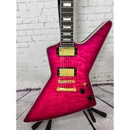 Chinese Electric Guitar purple color explorer gold hardware mahogany neck