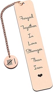 Iron Anniversary Gifts for Him 6 Year Anniversary Bookmark Gifts for Her Steel Anniversary Gift for 