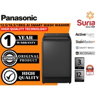 (Free Delivery Kedah,Penang&Perlis)Panasonic 12.5/16.5/18KG Inverter Top Load Washing Machine NA-FD1