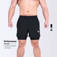 WHITTAKER Performance Shorts 2in1 1123 Sports Pants/ Gym Pants/ Running Pants/