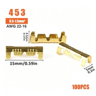 100Pcs/lot 453 U Shape Copper Ring Terminals Non-Insulated Cable Wire Spade Electric Butt Docking Co