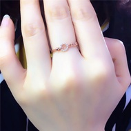 Pure Russia 18k Colorful Gold Ring Ring Simple Atmosphere 585 Rose Gold Ring for Girlfriend
