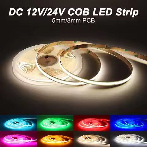 COB LED Strip Light 8mm Strip Light Christmas Decor Indoor LED Tape Orange Purple 3000K 4000K 6000K 
