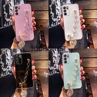 Casing Oppo A5S Case Oppo Reno9 Pro Plus Cover Oppo Reno 8T Cassing Oppo Reno4 Pro Cases Oppo A16 Case Oppo A57 Case Oppo A77S Case Oppo A77 Case Oppo A39 Case Silicone Shockproof Cute Clover Four leaf Grass Pendant Chain Phone Case