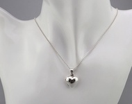 Silver Thai สร้อยคอเงินแท้ 925 หัวใจคู่  925 sterling silver double heart necklace ใส่แล้วไม่แพ้ เงิ