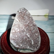 1A Fm 1 Natural Red Base Amethyst Crystal geode.