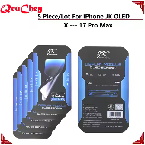 Wholesale 5 Piece JK OLED For iPhone X XR Max XS 11 12 13 14 15 16 16E 17 Mini Pro Max Plus LCD Disp