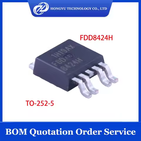 10 - 100 Pcs/Lots FDD8424H FDD8424 8424 D8424 8424H MOSFET N/P-CH 40V 9A/6.5A DPAK TO252-4L TO-252-5