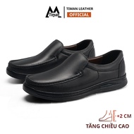 Timavn GL174 men's loafers, genuine cowhide, lined with odor-absorbing rubber, increasing height by 