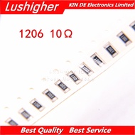 100pcs 1206 SMD Resistor 5% 10 ohm 100 10.0 ohm 10R0