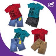 Baju Jalan Budak Lelaki, Set Baju Jalan Budak Lelaki Seluar Pendek, Set Boy Short Pants Clothing Jea