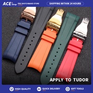 Apply To Tudor 22mm Rubber Watch Strap For Heritage Black Bay