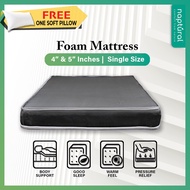 (FREE PILLOW) Naptural Tempo 5" &amp; 4" Single Mattress Tilam Bujang Foam Mattress