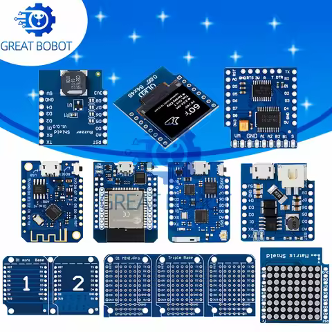 ESP8266 D1 Mini Pro WiFi Development Board NodeMcu 0.66 OLED DHT11 DHT22 buzzer Relay DS18B20 ESP32 