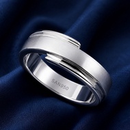 SAN950 Men's Engagement Wedding Ring P501 - 950 Silver Palladium White Gold PLATINUM | Handmade Cust