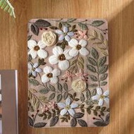 2D Plant Pattern Embroidered Tablet Protective Case, Compatible With Ipad 9.7/10.2/10.5/10.9/12.9/Pr