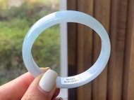 冰種 天然翡翠 緬甸 A玉 玉鐲 • 冰種天空藍翡翠福鐲